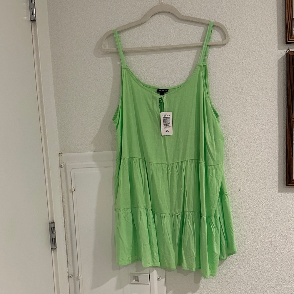 Torrid Light Green Tiered Camisole